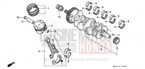 CRANKSHAFT/PISTON (1) CBR900RRS de 1995